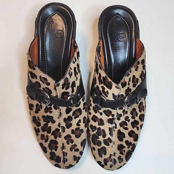 Cole Haan Shoes - Cole Haan Calf Hair Leopard Clogs - Size 7B